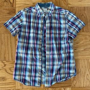 Gap Plaid Short Sleeve Button Down Shirt, Casual, Size Small
